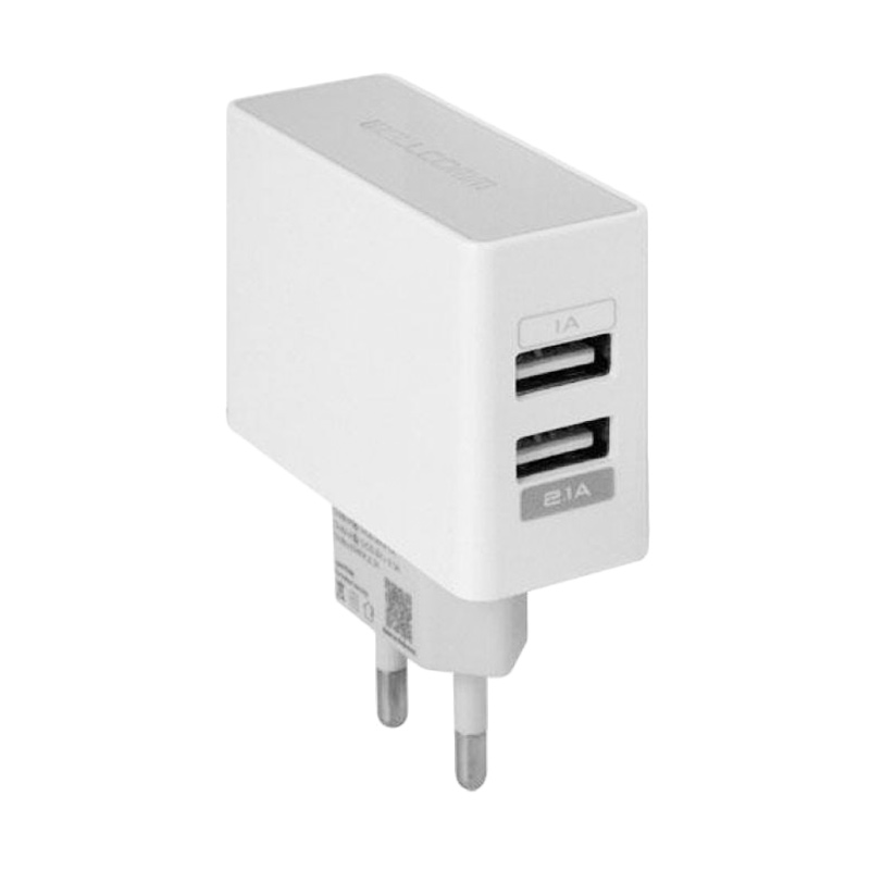 jual wellcomm dual usb travel charger white 2 1a jual wellcomm dual usb travel charger white 2 1a