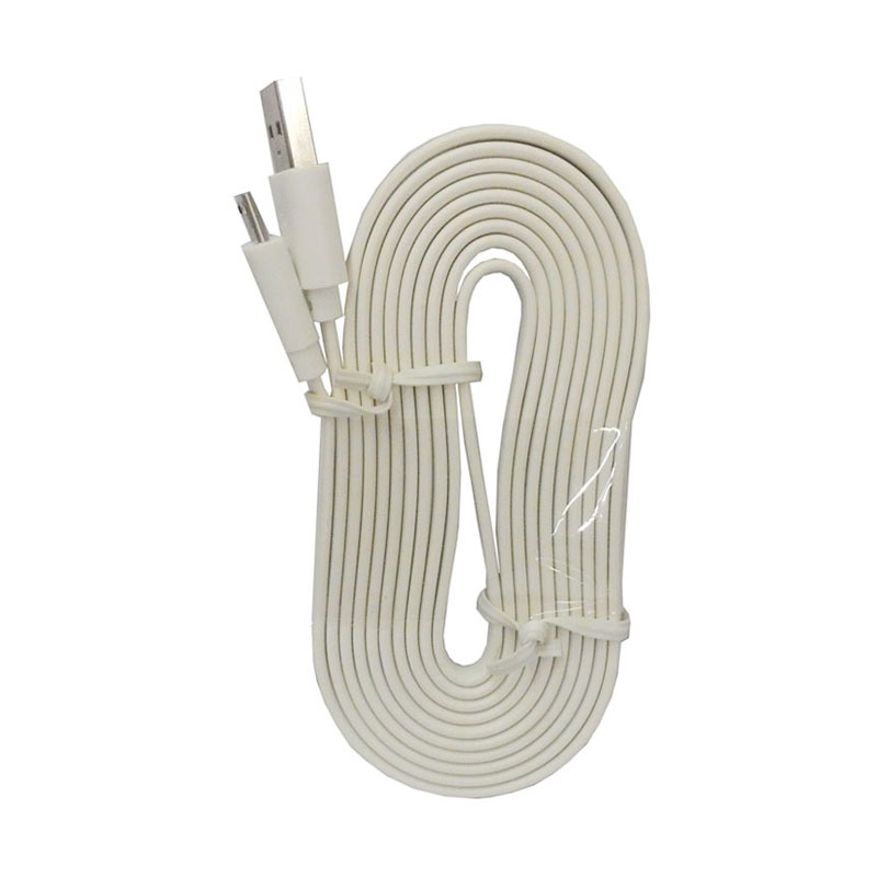 jual wellcomm flat micro usb kabel data putih 2 m high jual wellcomm flat micro usb kabel data putih 2 m high