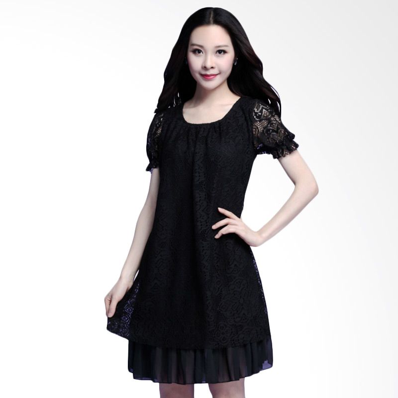 New Fashion Lace 203 Black Mini Dress