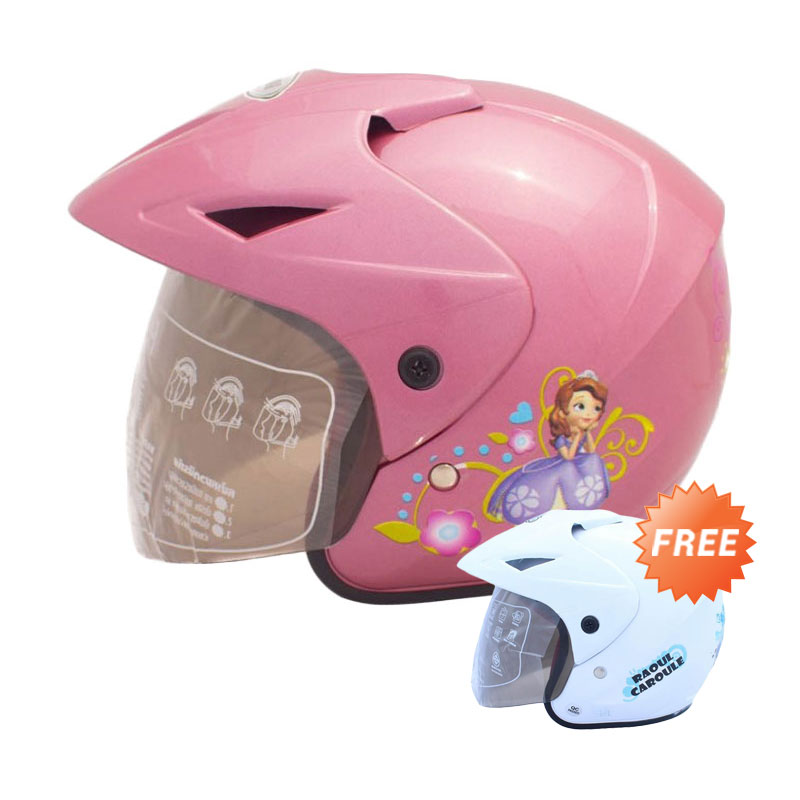 Buy 1 Get 1 WTO Helmet Junior Neo Sofie Helm Anak Pink Ungu