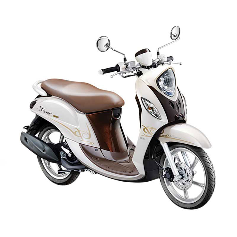 Jual Yamaha  New Fino  125 Premium FI White Capuccino Sepeda 