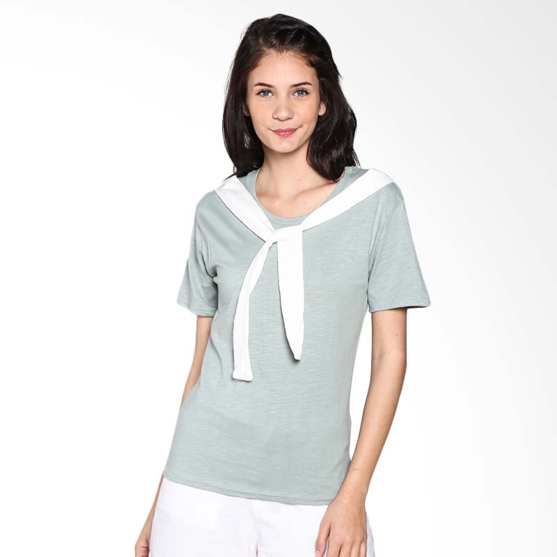 Yuka Fashion 2015364 Atasan Wanita - Green Putih