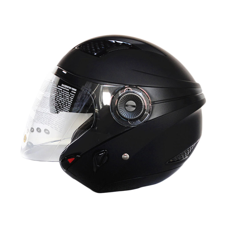 Jual Zeus Import ZS-610 Matt Helm Half face - Black Online