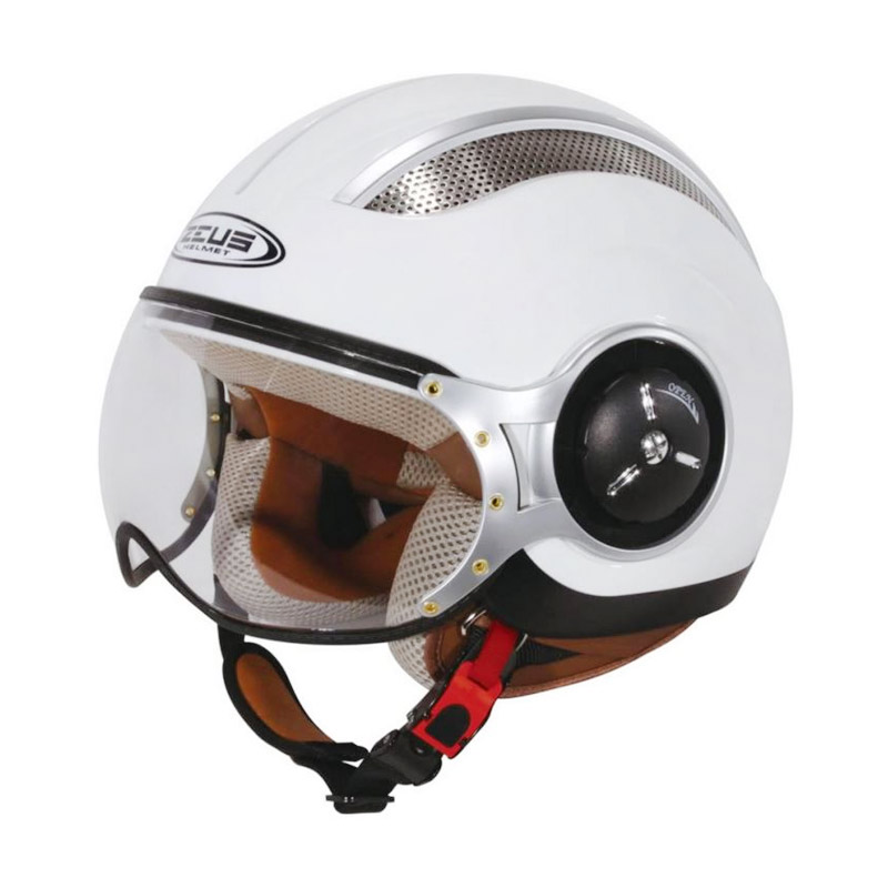 Jual Zeus ZS218 Retro Iron Head Putih Helm Half Face L White di Seller