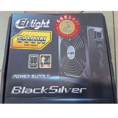POWER SUPPLY ENLIGHT 500 WATT PSU 80+PLUS hitam
