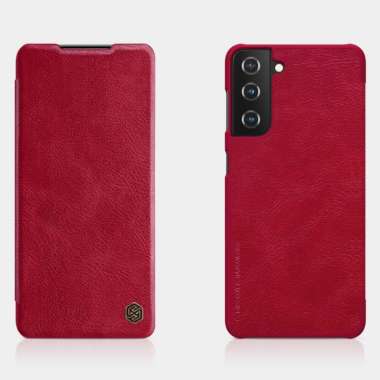 Nillkin Casing Qin Leather Hard Flip Case Samsung Galaxy S21 (S21 5G) - Red -