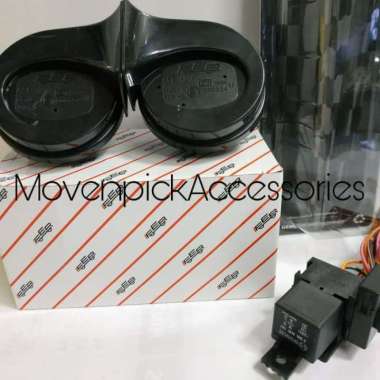 KLAKSON FER KEONG HITAM 12V ORIGINAL + BOSCH KABEL RELAY KLAKSON