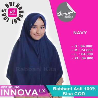 Rabbani Kerudung Sekolah Best Seller Innova Lx (pita serut tertutup)