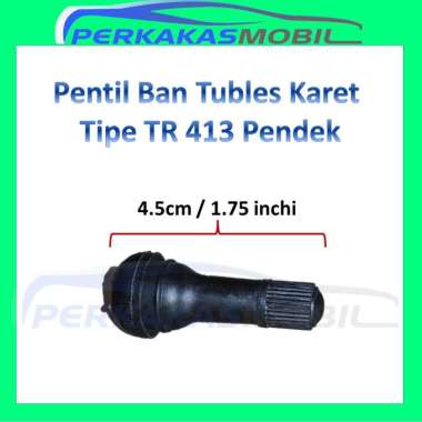 OEM Pentil Ban Tubeless Tubeles Tubles Karet Tr 413 Pendek Motor Mobil 4,5Cm 45Mm Black
