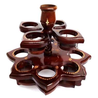 Tempat Aqua Gelas Kayu Jati/Tatakan Air Mineral Furniture Asli Jepara