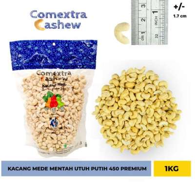 Kacang Mede Mentah Utuh Putih 450 Premium 1 Kg - Cashew Mete Mente