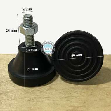 Adjuster Karet Kaki Stabil Kursi Meja D40 T28 M8 - 2PCS