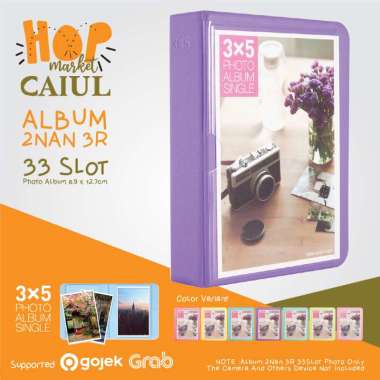 Album Foto Size 3R (3x5 Inch) 32 Slot Colorful Korea Photo Album 2Nan PURPLE