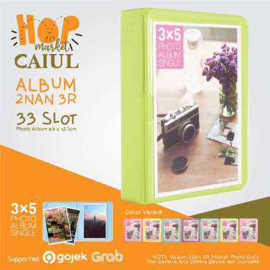 Album Foto Size 3R (3x5 Inch) 32 Slot Colorful Korea Photo Album 2Nan LIME