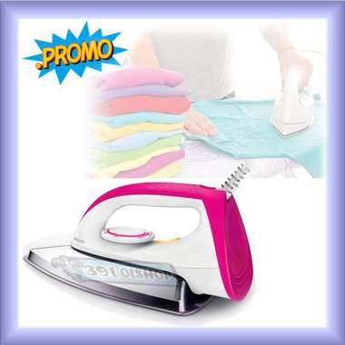 Setrika Philips Original Classic Setrika kering HD1173/40 - Putih-Pink