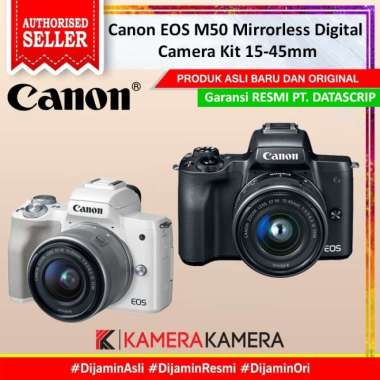 KameraKamera Canon EOS M50 Mirrorless Digital Camera Kit 15-45mm / Canon M50 Black