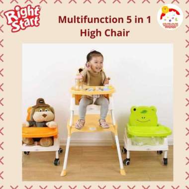 Right Start Multifunction 5in1 High Chair Kuning