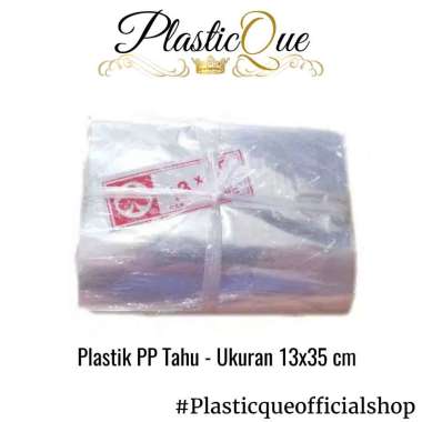 Kantong Plastik PP 13x35cm 13x35 cm Tipis Bening Transparan Tahu Food Grade Makanan 1 Ikat 5 Pack Ti