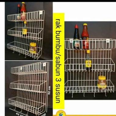 Rak Gantung Besi Dapur Kamar Mandi 3 susun
