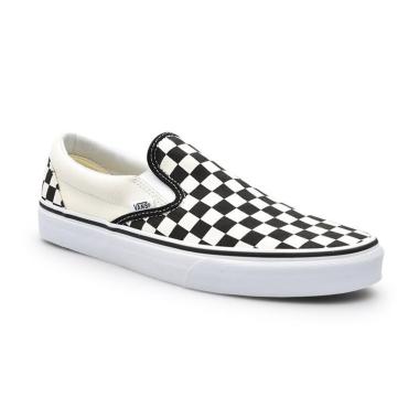 white checkered vans slip ons womens