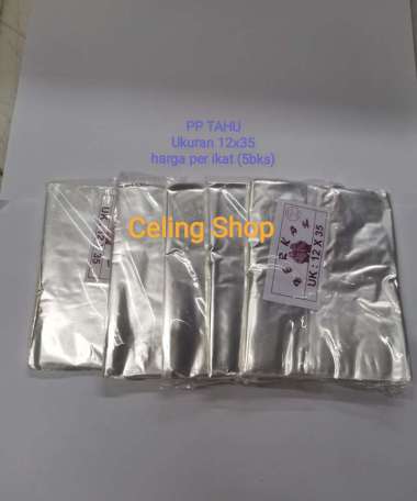 plastik PP TAHU tempe bening tipis 12x35 clear