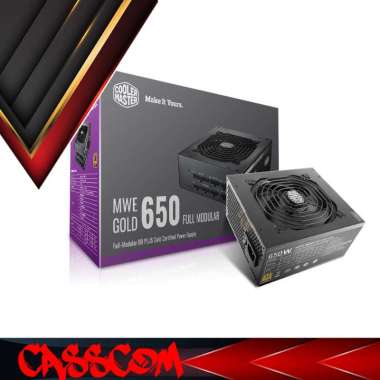 Cooler Master MWE Gold 650 Watt Fully Modular, Compact, Silent Fan 80