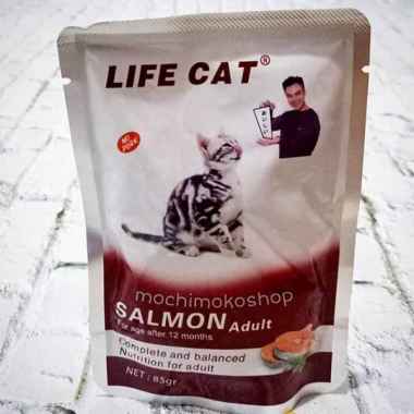 MAKANAN KUCING LIFE CAT POUCH 85GR-WET FOOD-NO WHISKAS life cat salmon adult