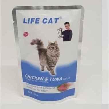 MAKANAN KUCING LIFE CAT POUCH 85GR-WET FOOD-NO WHISKAS life cat chicken & tuna