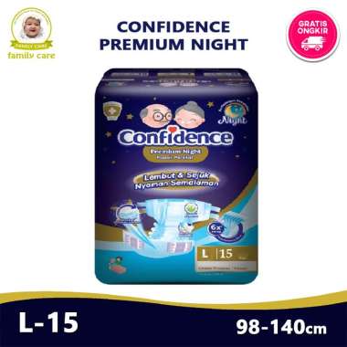 Confidence Premium Night Pants L15 | Popok Dewasa Size L isi 15 pcs