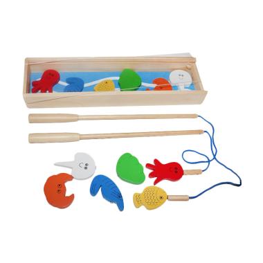Chateda Toys 2 pcs Alat Pancing dan ... with Box Kayu Mainan Anak