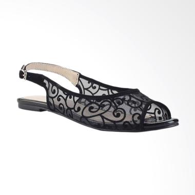 Marelli 1234 Sandal Flat Wanita - Hitam