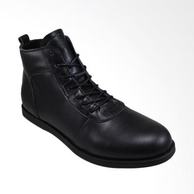 Sauqi Brodo Sperry Boots Kulit Asli Sepatu Pria - Black