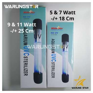 NIKITA STAR AQUARIUM UVC STERILIZER NS-UV 5 WATT / LAMPU UV AQUARIUM / LAMPU UV KOLAM / ULTRAVIOLET 