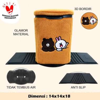 Tempat Sampah Mobil Karakter / Tong Sampah Motif Bola BANYAK MODEL BROWN CONNY
