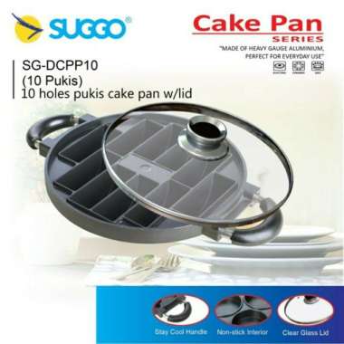 AO Cetakan Pukis Alat cetak kue Pancong Cetakan Kue [10 Lubang] / Snack maker suggo hitam