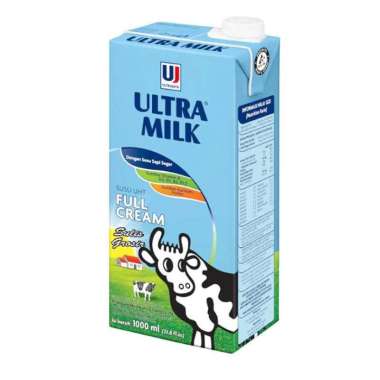 Promo Harga Ultra Milk Susu UHT Full Cream 1000 ml - Blibli