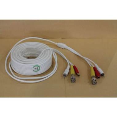 Kabel CCTV Video+ Audio+Power, 25 Meter ( BNC / RCA ) Putih