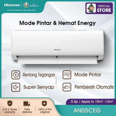 AC HISENSE 1/2 PK AN05CEG SUPER COLL R32 - Garansi Resmi [ 05 CEG ]