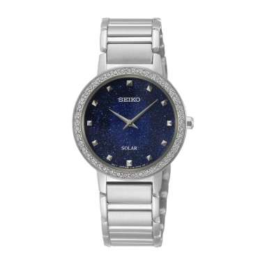 Seiko Ladies SUP-433P1 Solar Swarovski MOP Glitter Dial Original Jam Tangan Wanita