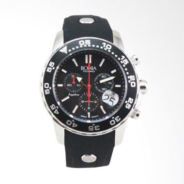 Bonia Jam Tangan Pria - Black Silver B937-1332C