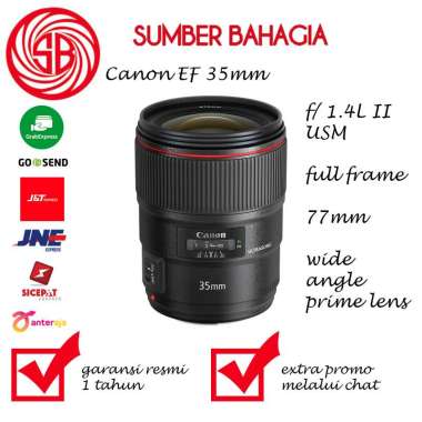 Sumber Bahagia - Canon EF 35mm f/1.4L II USM Lensa Kamera -