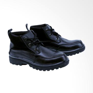Garsel Sepatu Boots Pria - Hitam GRN 2503