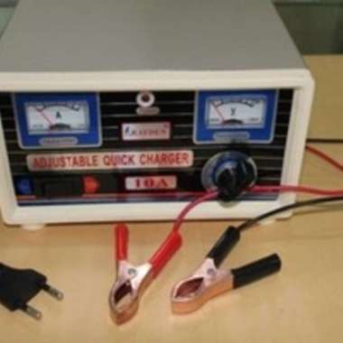 Charger Aki 10 Ampere OTOMATIS Merk RAYDEN silver