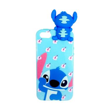 Wanky Fashion Lilo Stitch Blue Softcase Casing for iPhone 5 - Blue