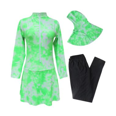 Rainy Collections Motif Bercak Air Baju Renang Muslim Dewasa - Hijau