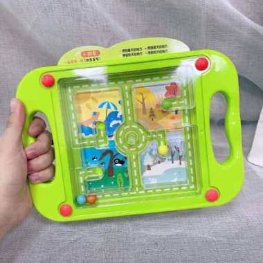 ONE M49 M168 Mainan Anak Papan Keseimbangan Bola Kelereng 10PCS Kartu Background Marble Balance Game