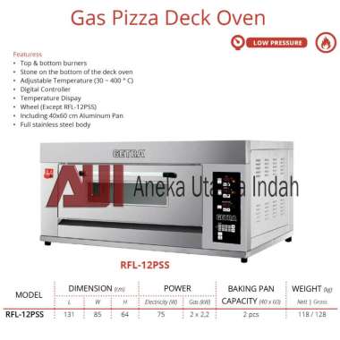 GETRA RFL-12PSS Gas Pizza Deck Oven / Pemanggang Pizza Gas & Listrik