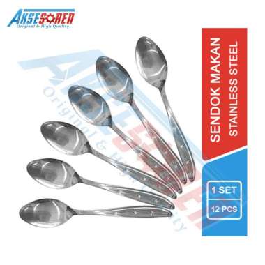 OEM Stainless Steel Sendok Makan / Paket Set Alat Makan Super Premium [12 pcs]