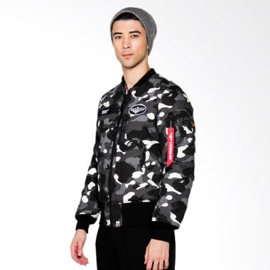 A Bathing Ape Bape City Camo x Alpha Industry Jacket Pria - Black