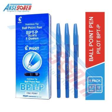 Pulpen Pilot [BPT-P/12 pcs] / Ballpoint Pena Pen [0.7 mm/1 Pack] Biru